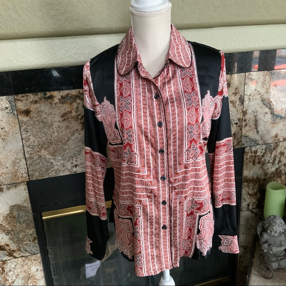 INC International Concepts Button up Blouse - Picture 6 of 9